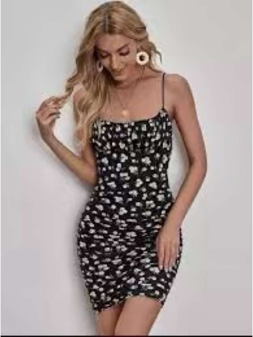 Skylar + Madison Black Daisy Cutout Camisole